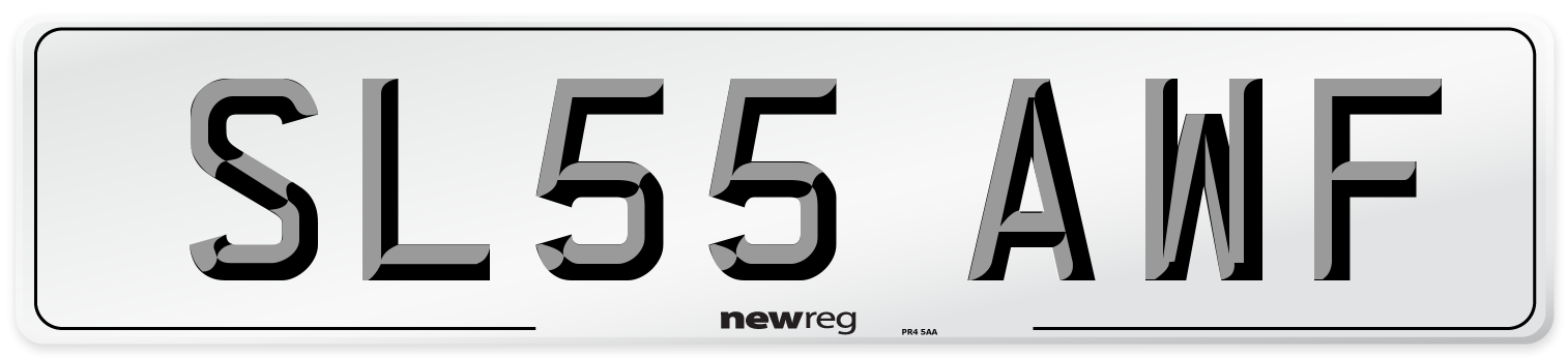 SL55 AWF Number Plate from New Reg
